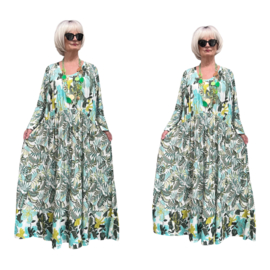 Mila Ragazza oversized A-lijn jersey boho jurk  apart (extra groot)stretch
