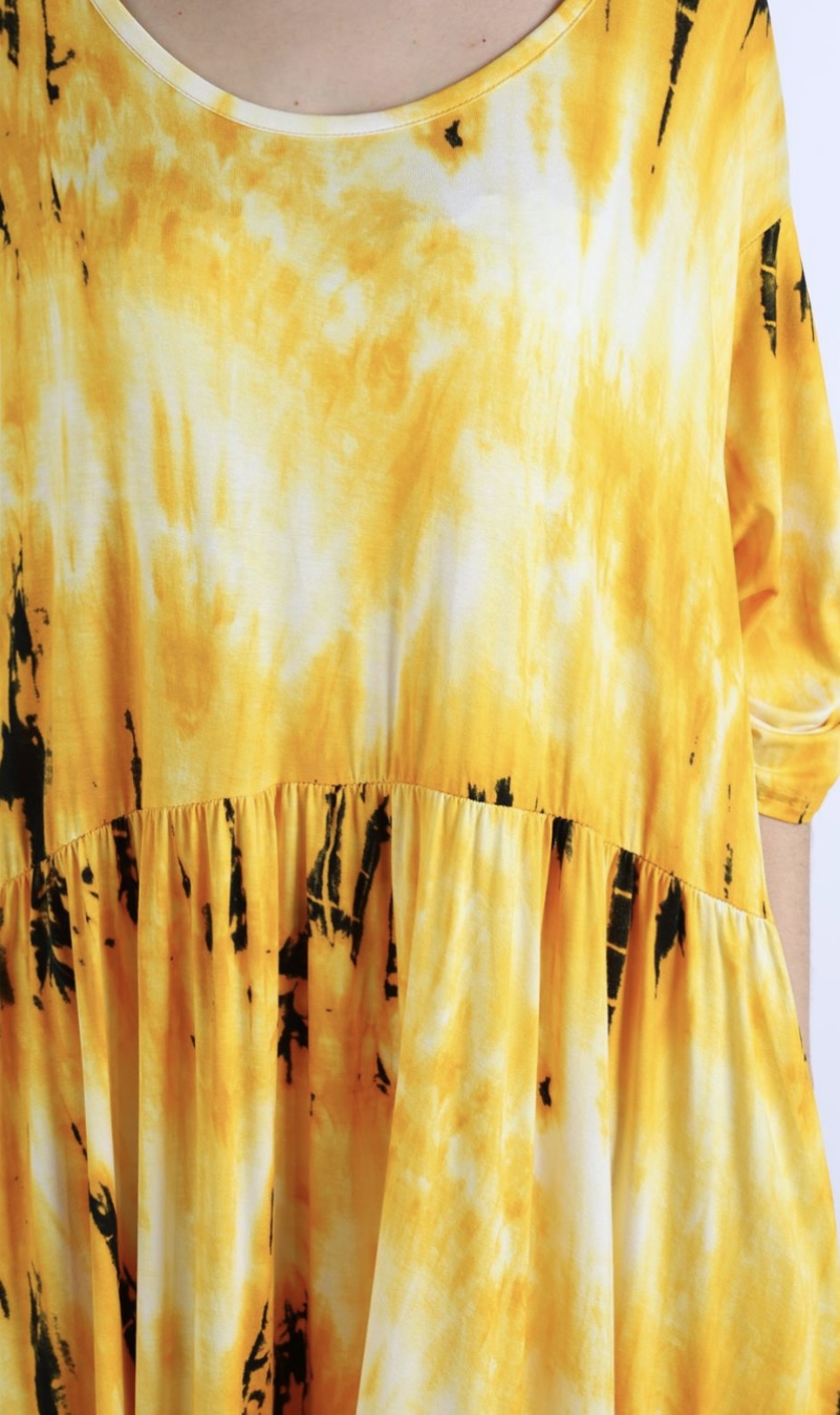 AKH jersey viscose oversized A-lijn jurk stretch