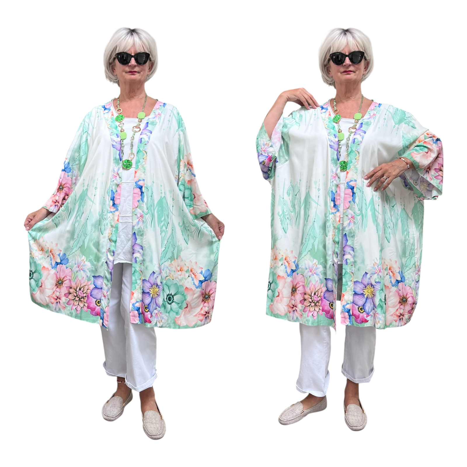 ITALIA oversized viscose zomer vest