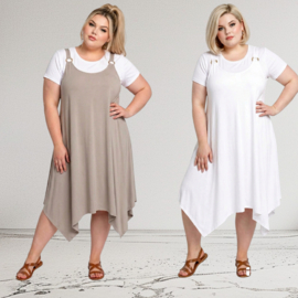 ITALIA MODA  viscose A-lijn jurk +  T-shirt stretch/in meerdere kleuren