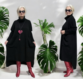 AKH oversized gebreide tuniek/jurk  apart stretch