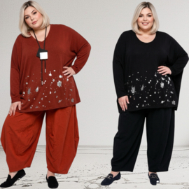 ITALIA oversized viscose top/in meerdere kleuren