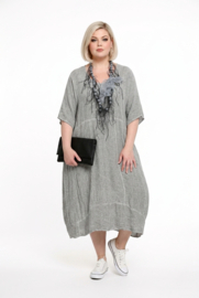 Moonshine de modieuze kleuring katoen A-lijn jurk grijs