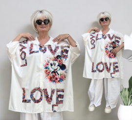 ITALIA oversized viscose blouse/hemd