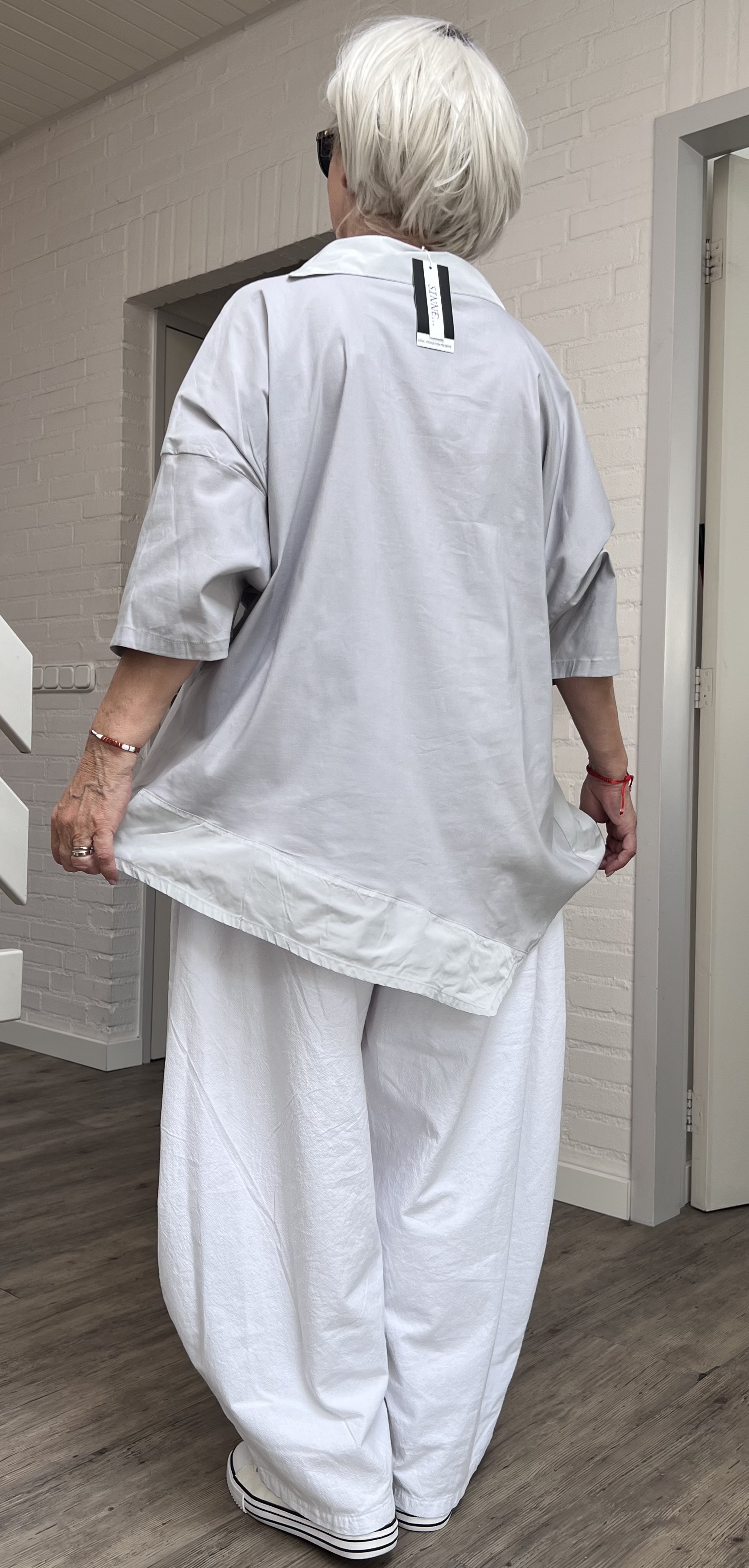 SINNE design.. A- lijn viscose tuniek met taft/stretch/in meerdere kleuren
