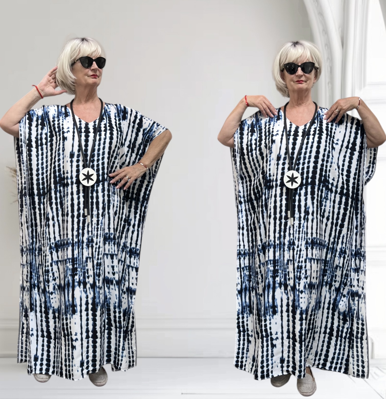 ITADIVA zomer viscose poncho/niet doorschijnende