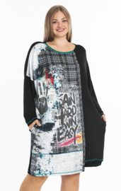 LA VELINA  oversized viscose jersey jurk stretch