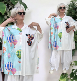 ITALIA oversized viscose blouse/hemd