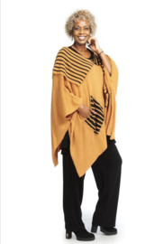 AKH oversized katoen gebreide  tuniek/top apart stretch