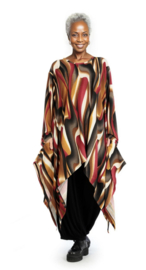 AKH viscose asymmetrisch oversized A-lijn tuniek/top met zakken apart stretch