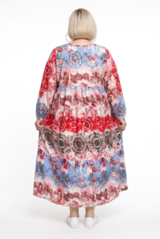 UNIDIVA viscose/zijde A-lijn zomer jurk apart