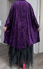 Ina oversized A-lijn velours stretch jurk (extra groot)