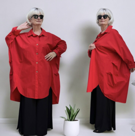 Moonshine oversized katoen blouse/tuniek/hemd  apart /in meerdere kleuren