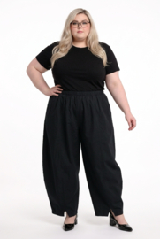 Moonshine katen/linnen look ballonbroek apart zwart