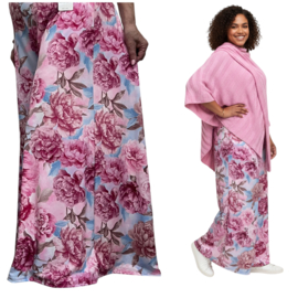 ITALY Mode jersey viscose  wijde broek apart /zeer rekbaar