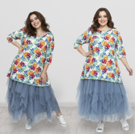 MB viscose  A-lijn tuniek stretch