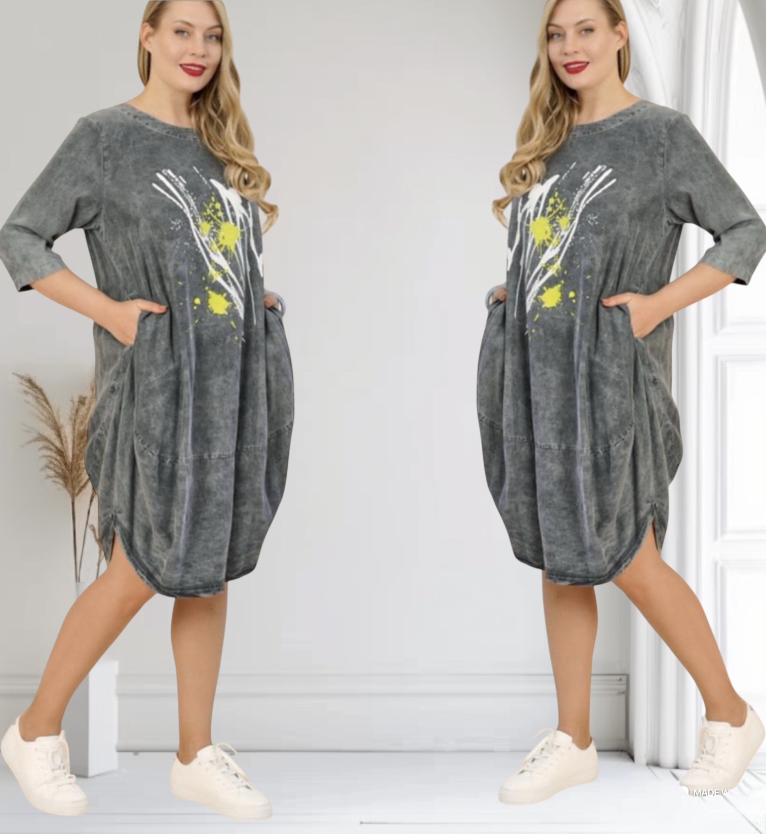 Zedd Plus tencel jeans ballon jurk