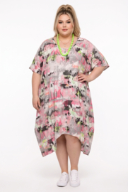 Giovani collection oversized viscose ballon jurk/stretch