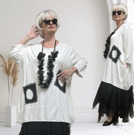 Vincenzo Allocca viscose  A-lijn tuniek apart/stretch