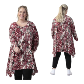 AKH oversized viscose A-lijn tuniek apart  stretch