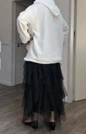ITALIA MODA oversized viscose vest met ritssluiting stretch