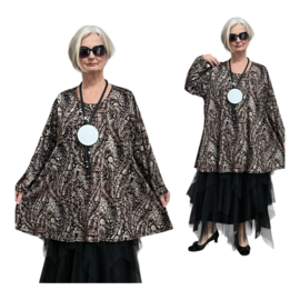 Naveed oversized viscose jersey top stretch