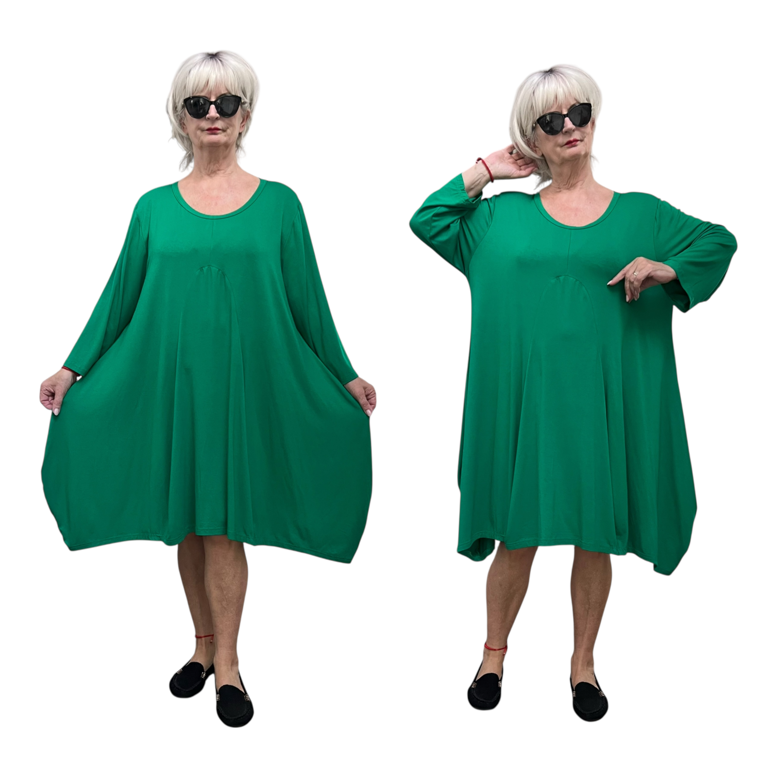 New Jersey oversized viscose A-lijn jurk/tuniek / stretch
