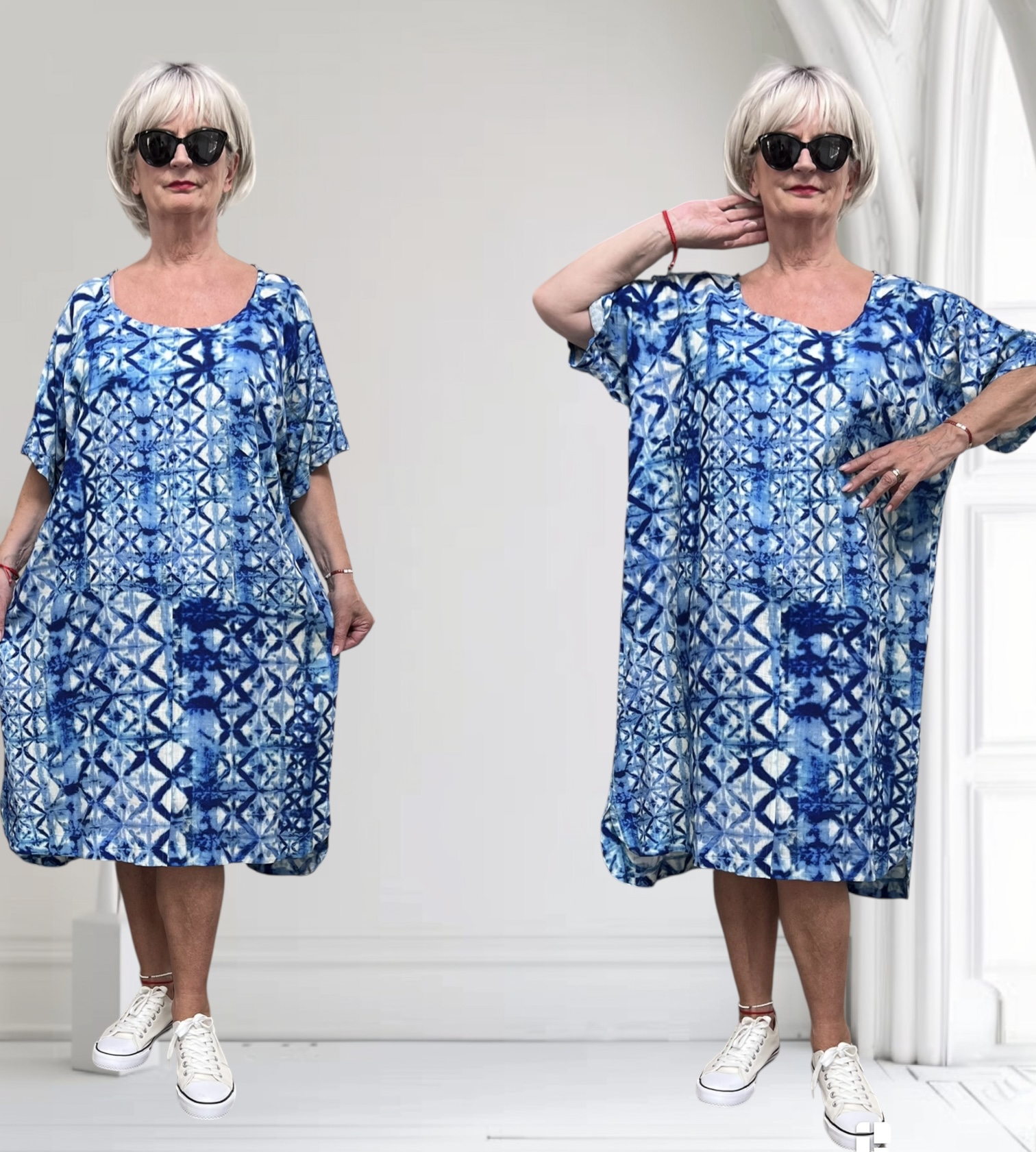 Ophilia oversized linnen/viscose jurk