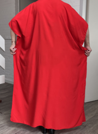 ITALIA viscose poncho met broche/niet doorschijnende