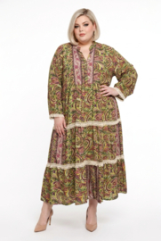 ITALIA oversized viscose/zijde  A-lijn zomer jurk