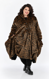 AKH oversized winterjas in ballonvorm van zware bontkwaliteit gevoerd