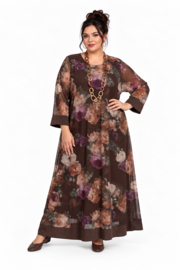 ITALIA MODA oversized chiffon A-lijn wijde jurk gevoerd/in meerdere kleuren