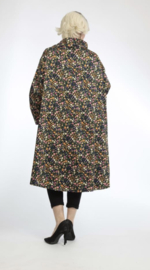 AKH oversized viscose/katoen zomerjas/blazer met ritssluiting / apart /stretch/zwart