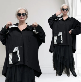 Vincenzo Allocca oversized blazer/jas  apart/zwart/wit /stratch