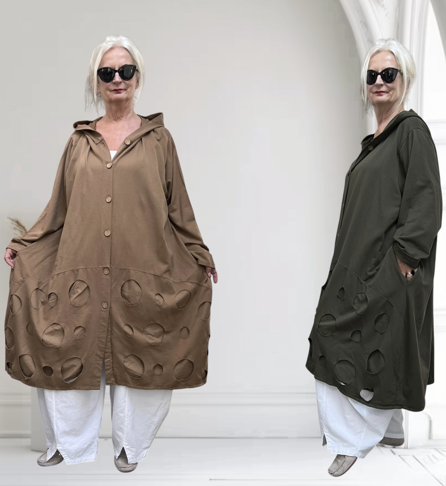Italia MODA oversized jersey blazer/jas apart stretch /in meerdere kleuren