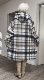 AKH oversized wollen winterjas/mantel  gevoerd