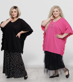 ITALIA MODA  viscose tricot tuniek met ketting /stretch/meerdere kleuren