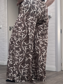ITALY Mode jersey viscose  wijde broek apart /zeer rekbaar