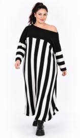 AKH oversized gebreide boucle tuniek/jurk  apart stretch