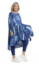 AKH viscose A-lijn zomer jas/blazer/vest/tuniek apart met knoopsluiting