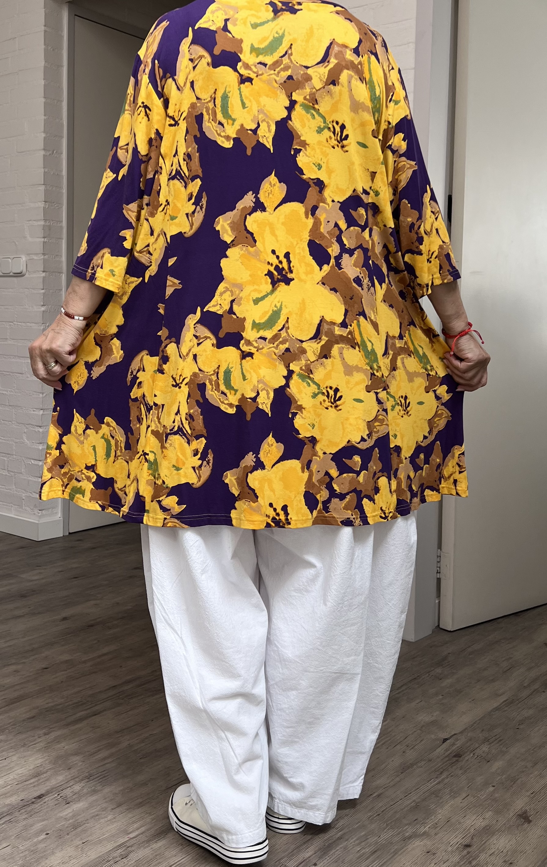 Ophilia viscose A-lijn tuniek  met aparte decolleté stretch