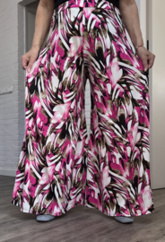 ITALY Mode jersey viscose  wijde broek apart /zeer rekbaar