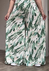 ITALY Mode jersey viscose  wijde broek apart /zeer rekbaar