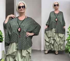 ITALIA katoen oversized super zacht  gebreide top (extra groot)/in meerdere kleuren