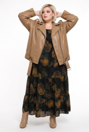 NEW COLLECTION oversized  eco leder jas met ritssluiting  stretch  /in meerdere kleuren