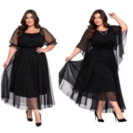 ITALIA MODA oversized chiffon A-lijn gevoerd/ apart