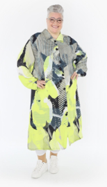 AKH A-lijn vest/blouse jurk met knoopsluiting