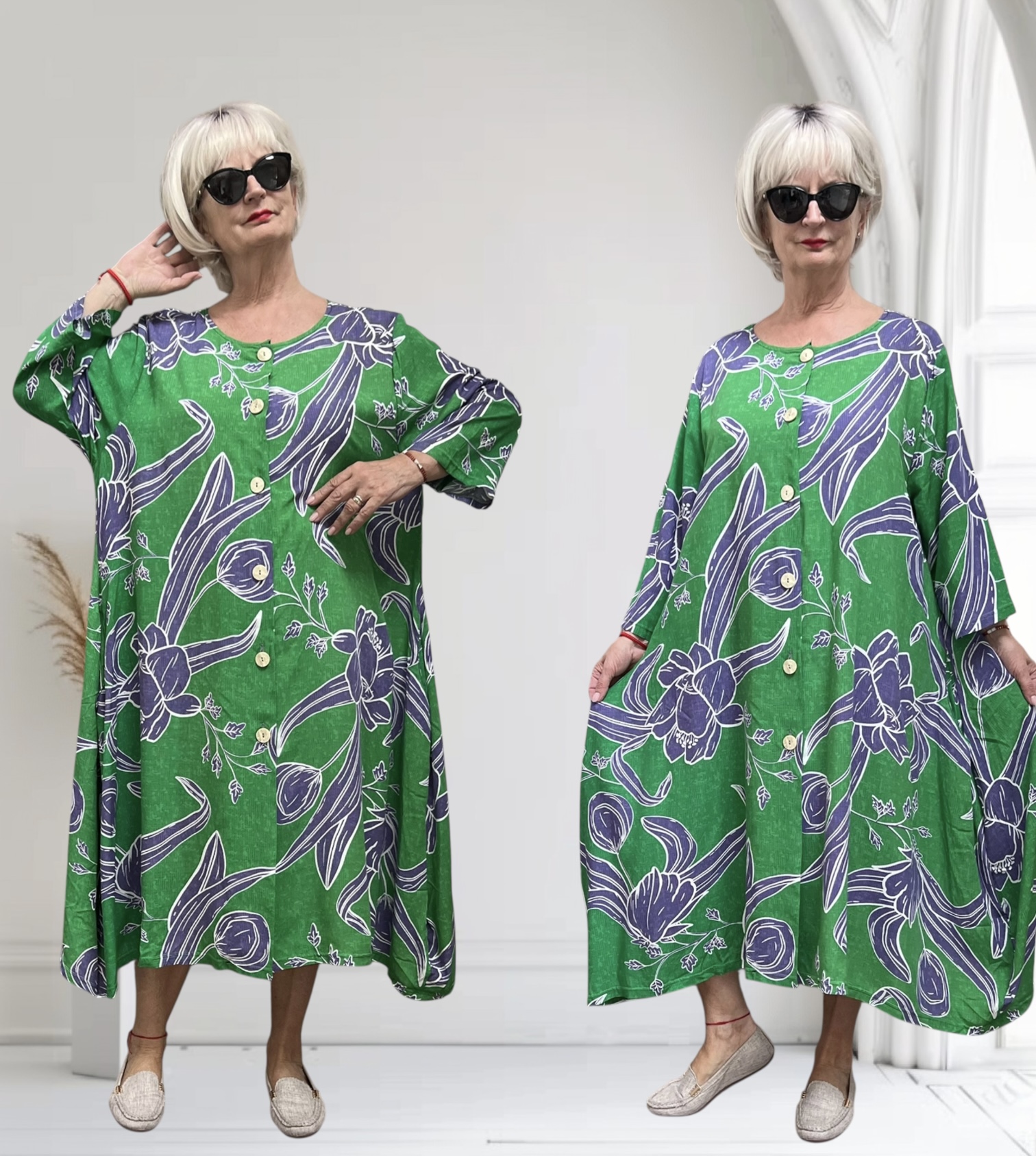 AKH viscose oversized A-lijn blouse/tuniek