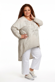 ITALIA oversized katoen tuniek/top stretch  /in meerdere kleuren
