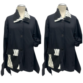 Vincenzo Allocca oversized blazer/jas  apart/zwart/wit /stratch